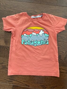 Patagonia Kids Fitz Roy Graphic Tee | Coral | 5T